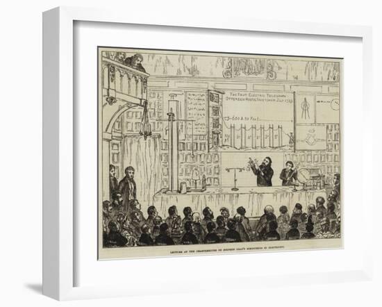 Lecture at the Charterhouse on Stephen Gray's Discoveries in Electricity-George Cruikshank-Framed Giclee Print