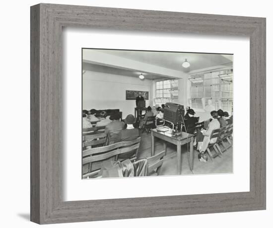 Lecture in Progress, City Literary Institute, London, 1939-null-Framed Photographic Print