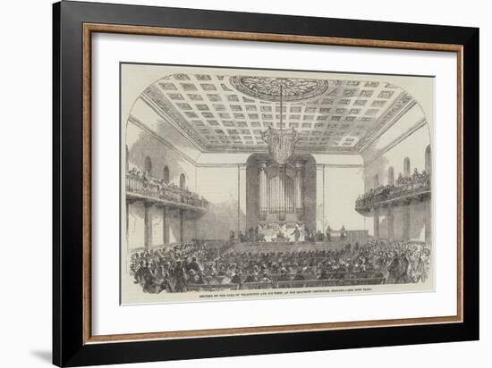 Lecture on the Duke of Wellington and His Times, at the Beaumont Institution, Mile-End-null-Framed Giclee Print