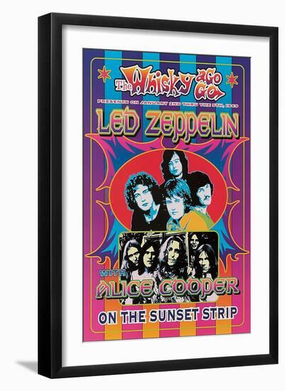 Led Zeppelin, Alice Cooper-Dennis Loren-Framed Art Print