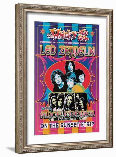 Led Zeppelin, Alice Cooper-Dennis Loren-Framed Art Print