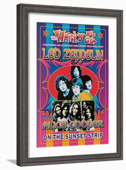 Led Zeppelin, Alice Cooper-Dennis Loren-Framed Art Print