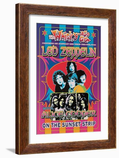 Led Zeppelin, Alice Cooper-Dennis Loren-Framed Art Print