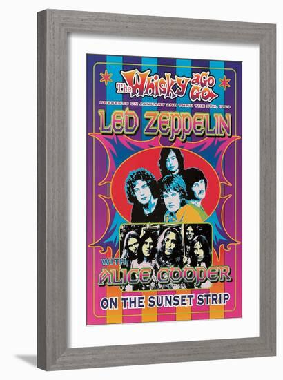 Led Zeppelin, Alice Cooper-Dennis Loren-Framed Art Print