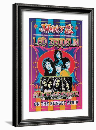 Led Zeppelin, Alice Cooper-Dennis Loren-Framed Art Print