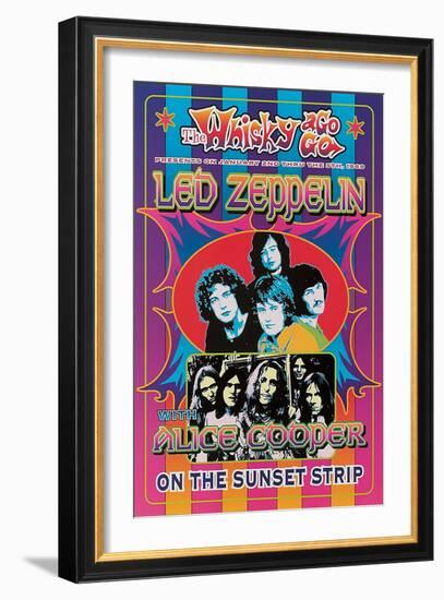 Led Zeppelin, Alice Cooper-Dennis Loren-Framed Art Print