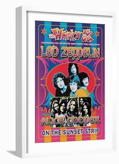 Led Zeppelin, Alice Cooper-Dennis Loren-Framed Art Print