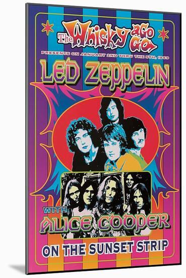 Led Zeppelin, Alice Cooper-Dennis Loren-Mounted Art Print