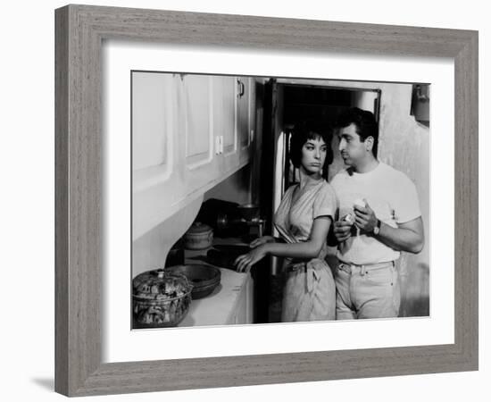 LEDA (aka WEB OF PASSION aka A DOUBLE TOUR) by Claude Chabrol with Bernadette Lafont and Mario Davi-null-Framed Photo