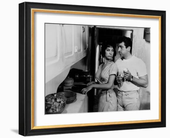 LEDA (aka WEB OF PASSION aka A DOUBLE TOUR) by Claude Chabrol with Bernadette Lafont and Mario Davi-null-Framed Photo