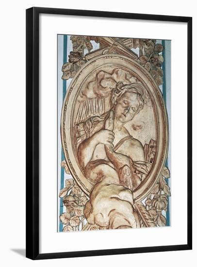 Leda and Swan, Painted Oval, Pierre Levee Castle-null-Framed Giclee Print