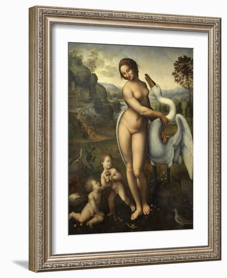 Leda and Swan-Leonardo da Vinci-Framed Giclee Print