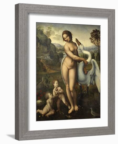 Leda and Swan-Leonardo da Vinci-Framed Giclee Print