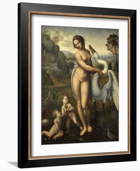 Leda and Swan-Leonardo da Vinci-Framed Giclee Print