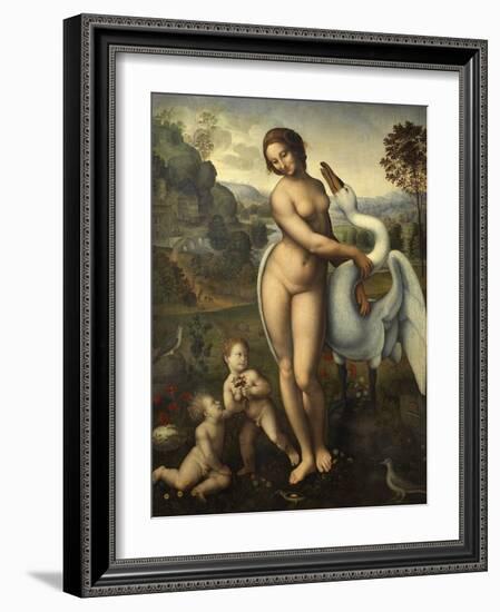 Leda and Swan-Leonardo da Vinci-Framed Giclee Print