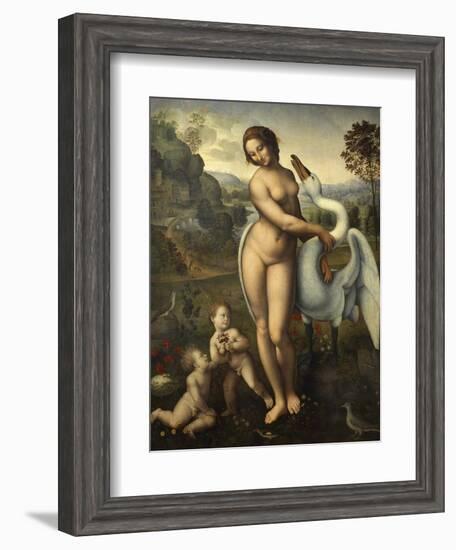 Leda and Swan-Leonardo da Vinci-Framed Giclee Print