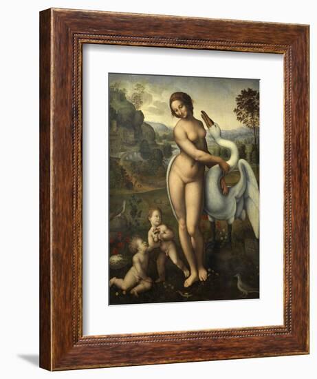 Leda and Swan-Leonardo da Vinci-Framed Giclee Print