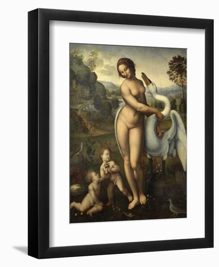 Leda and Swan-Leonardo da Vinci-Framed Giclee Print