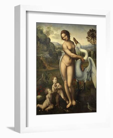 Leda and Swan-Leonardo da Vinci-Framed Giclee Print