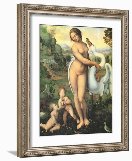 Leda and the Swan, 1510-Leonardo da Vinci-Framed Giclee Print