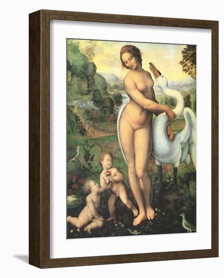 Leda and the Swan, 1510-Leonardo da Vinci-Framed Giclee Print