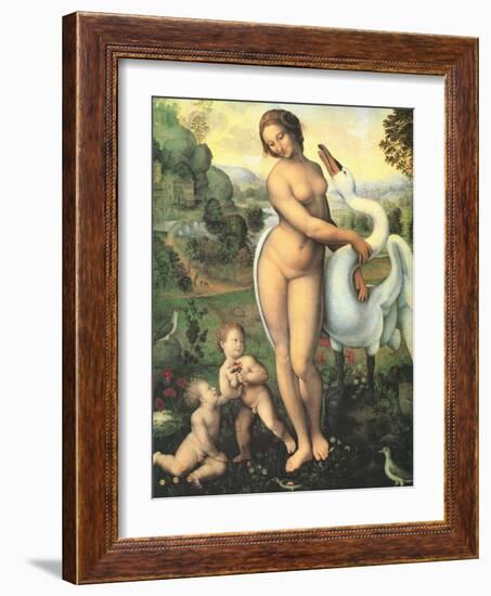 Leda and the Swan, 1510-Leonardo da Vinci-Framed Giclee Print