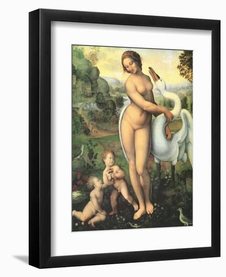 Leda and the Swan, 1510-Leonardo da Vinci-Framed Giclee Print