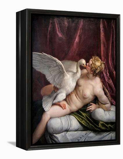 Leda and the Swan, 1585-Paolo Veronese-Framed Premier Image Canvas