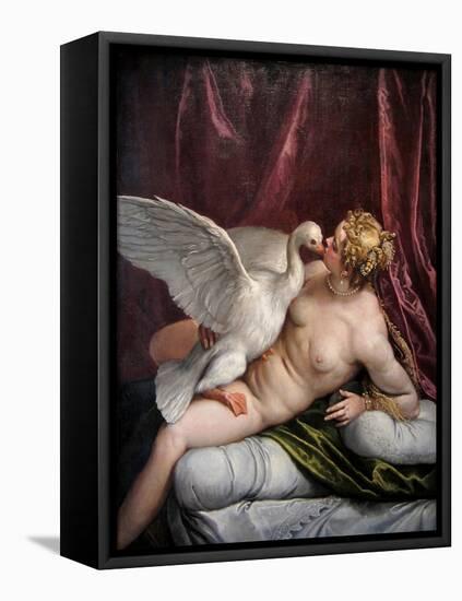 Leda and the Swan, 1585-Paolo Veronese-Framed Premier Image Canvas