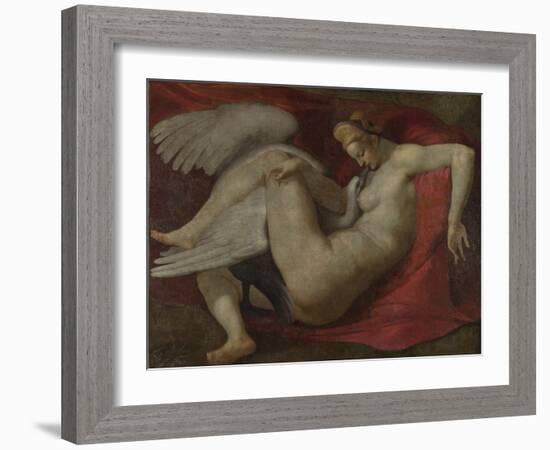 Leda and the Swan, after 1530-Michelangelo Buonarroti-Framed Giclee Print