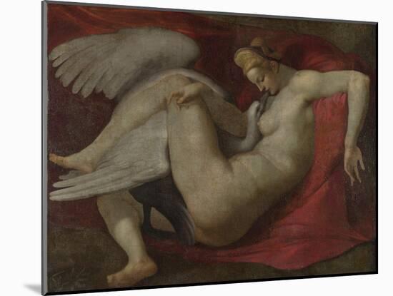 Leda and the Swan, after 1530-Michelangelo Buonarroti-Mounted Giclee Print