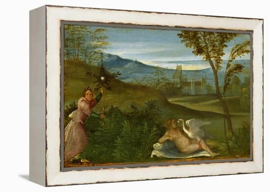 Leda and the Swan, C. 1500-Giorgione-Framed Premier Image Canvas