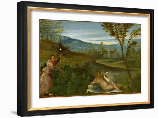 Leda and the Swan, C. 1500-Giorgione-Framed Giclee Print