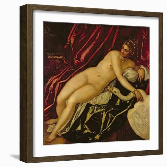 Leda and the Swan, c.1545-47-Jacopo Robusti Tintoretto-Framed Giclee Print