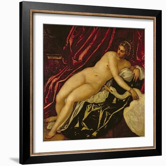 Leda and the Swan, c.1545-47-Jacopo Robusti Tintoretto-Framed Giclee Print