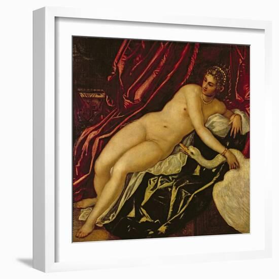 Leda and the Swan, c.1545-47-Jacopo Robusti Tintoretto-Framed Giclee Print