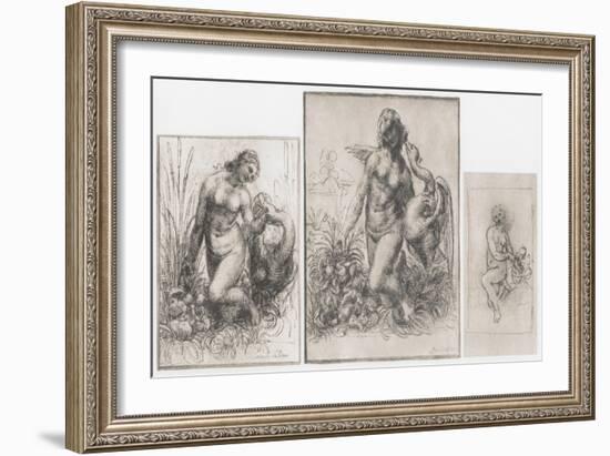 Leda and the Swan, C1504-1506-Leonardo da Vinci-Framed Giclee Print