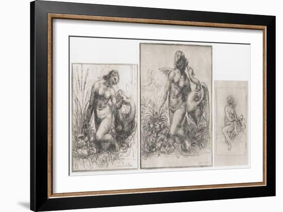 Leda and the Swan, C1504-1506-Leonardo da Vinci-Framed Giclee Print