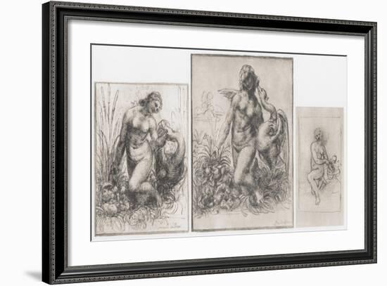 Leda and the Swan, C1504-1506-Leonardo da Vinci-Framed Giclee Print