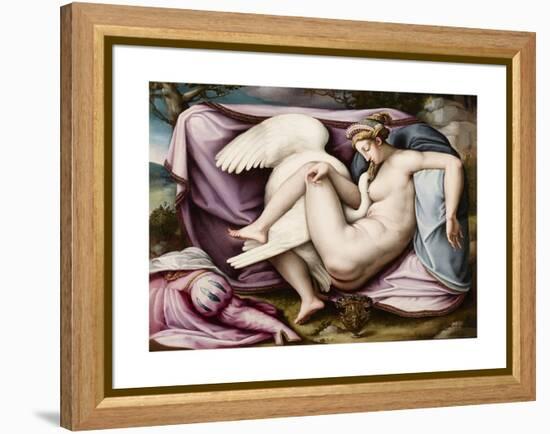 Leda and the Swan-Michelangelo Buonarroti-Framed Premier Image Canvas
