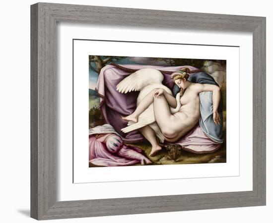 Leda and the Swan-Michelangelo Buonarroti-Framed Giclee Print