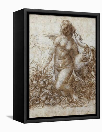 Leda and the Swan-Leonardo da Vinci-Framed Premier Image Canvas