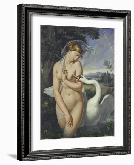 Leda and the Swan-Antonio Raffaele Calliano-Framed Art Print