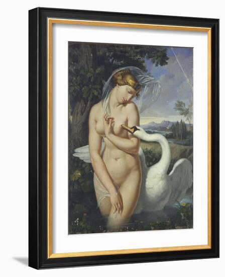 Leda and the Swan-Antonio Raffaele Calliano-Framed Art Print