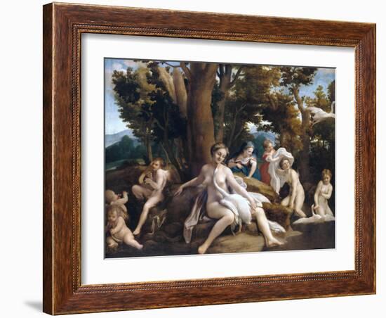 Leda and the Swan-Correggio-Framed Giclee Print