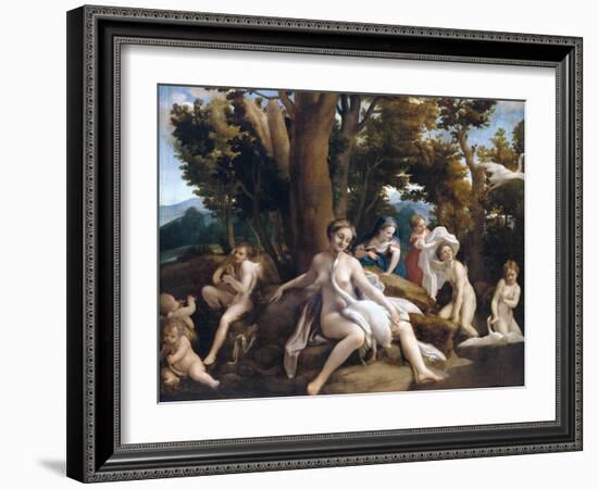 Leda and the Swan-Correggio-Framed Giclee Print