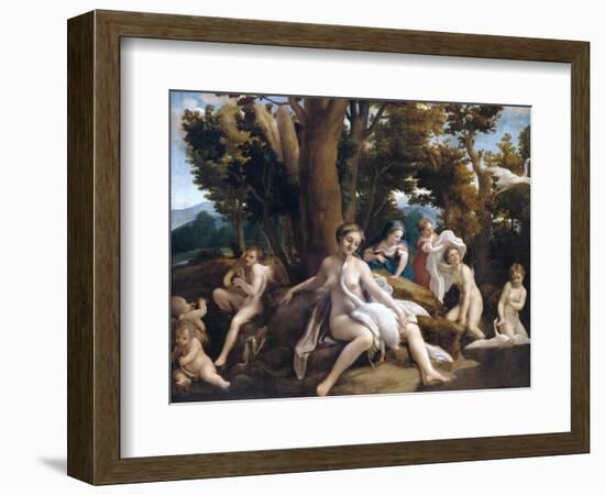 Leda and the Swan-Correggio-Framed Giclee Print