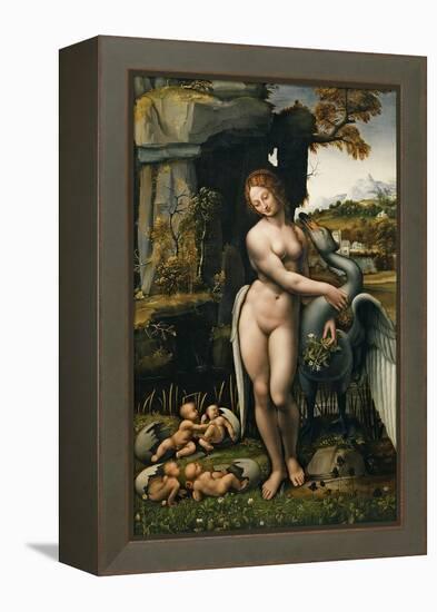 Leda and the Swan-Leonardo da Vinci-Framed Premier Image Canvas