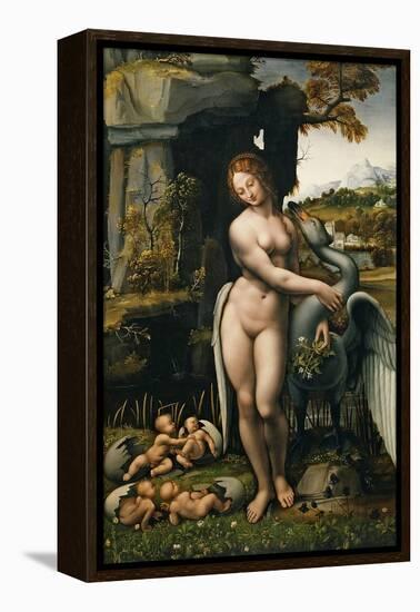 Leda and the Swan-Leonardo da Vinci-Framed Premier Image Canvas