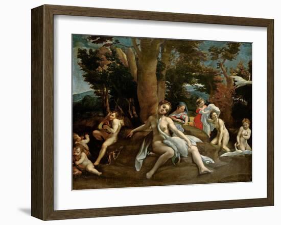 Leda and the Swan-Correggio-Framed Giclee Print